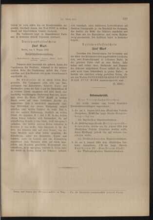 Verordnungs- und Anzeige-Blatt der k.k. General-Direction der österr. Staatsbahnen 19140905 Seite: 5