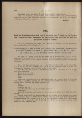 Verordnungs- und Anzeige-Blatt der k.k. General-Direction der österr. Staatsbahnen 19140919 Seite: 2