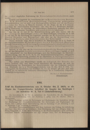 Verordnungs- und Anzeige-Blatt der k.k. General-Direction der österr. Staatsbahnen 19141017 Seite: 3