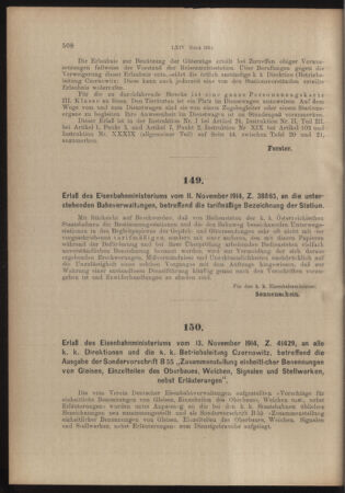 Verordnungs- und Anzeige-Blatt der k.k. General-Direction der österr. Staatsbahnen 19141121 Seite: 2