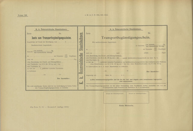 Verordnungs- und Anzeige-Blatt der k.k. General-Direction der österr. Staatsbahnen 19141224 Seite: 12