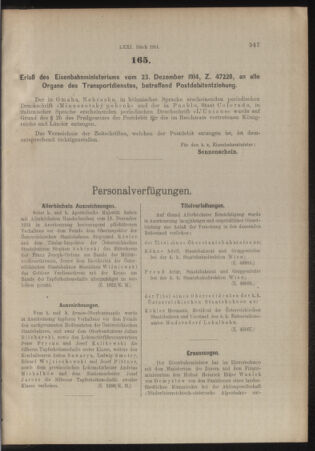 Verordnungs- und Anzeige-Blatt der k.k. General-Direction der österr. Staatsbahnen 19141230 Seite: 3