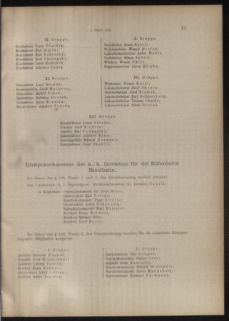 Verordnungs- und Anzeige-Blatt der k.k. General-Direction der österr. Staatsbahnen 19150102 Seite: 15