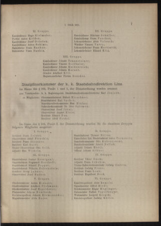 Verordnungs- und Anzeige-Blatt der k.k. General-Direction der österr. Staatsbahnen 19150102 Seite: 7