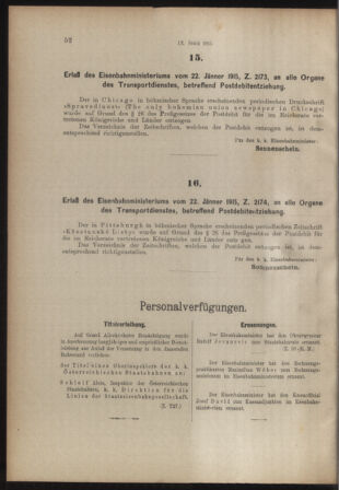 Verordnungs- und Anzeige-Blatt der k.k. General-Direction der österr. Staatsbahnen 19150130 Seite: 4