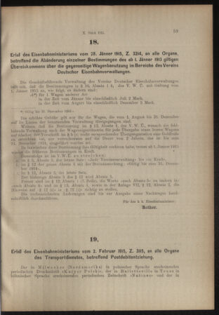 Verordnungs- und Anzeige-Blatt der k.k. General-Direction der österr. Staatsbahnen 19150206 Seite: 5