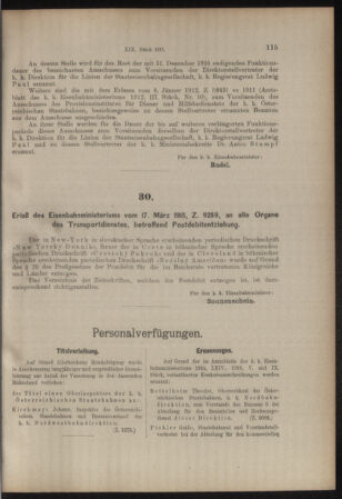 Verordnungs- und Anzeige-Blatt der k.k. General-Direction der österr. Staatsbahnen 19150320 Seite: 5