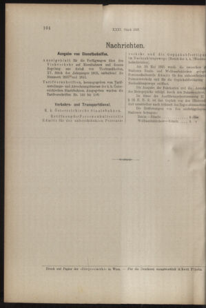 Verordnungs- und Anzeige-Blatt der k.k. General-Direction der österr. Staatsbahnen 19150515 Seite: 8