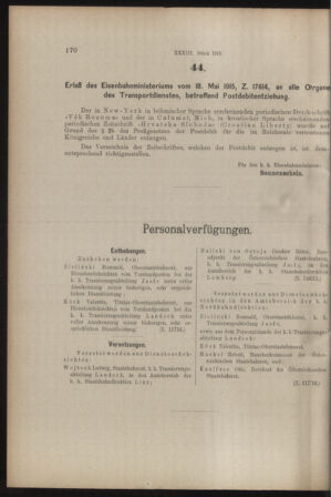 Verordnungs- und Anzeige-Blatt der k.k. General-Direction der österr. Staatsbahnen 19150522 Seite: 2