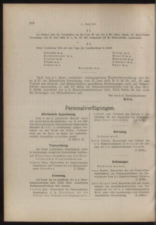 Verordnungs- und Anzeige-Blatt der k.k. General-Direction der österr. Staatsbahnen 19150731 Seite: 8