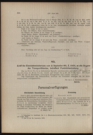 Verordnungs- und Anzeige-Blatt der k.k. General-Direction der österr. Staatsbahnen 19150925 Seite: 2