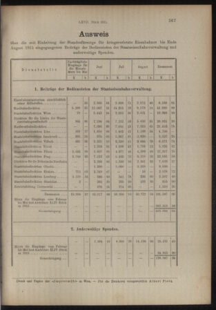 Verordnungs- und Anzeige-Blatt der k.k. General-Direction der österr. Staatsbahnen 19151006 Seite: 19