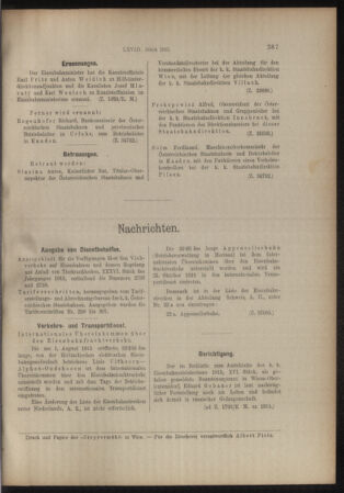 Verordnungs- und Anzeige-Blatt der k.k. General-Direction der österr. Staatsbahnen 19151009 Seite: 19