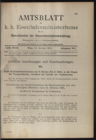 Verordnungs- und Anzeige-Blatt der k.k. General-Direction der österr. Staatsbahnen 19151016 Seite: 5