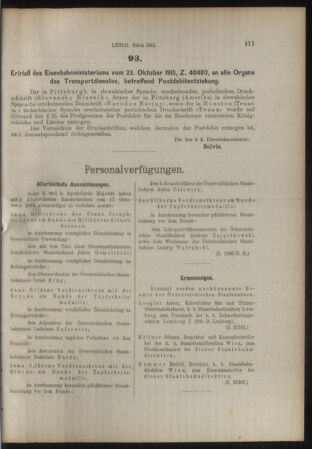 Verordnungs- und Anzeige-Blatt der k.k. General-Direction der österr. Staatsbahnen 19151030 Seite: 3