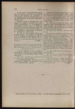 Verordnungs- und Anzeige-Blatt der k.k. General-Direction der österr. Staatsbahnen 19151120 Seite: 4