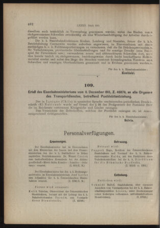 Verordnungs- und Anzeige-Blatt der k.k. General-Direction der österr. Staatsbahnen 19151211 Seite: 2