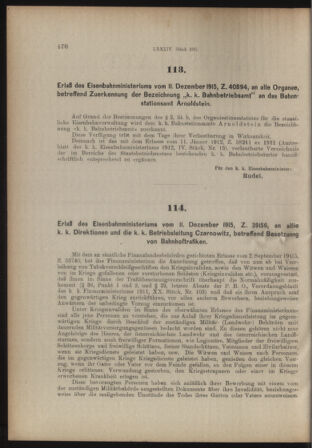 Verordnungs- und Anzeige-Blatt der k.k. General-Direction der österr. Staatsbahnen 19151218 Seite: 2