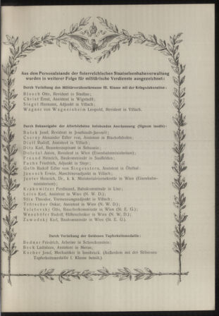 Verordnungs- und Anzeige-Blatt der k.k. General-Direction der österr. Staatsbahnen 19151231 Seite: 27