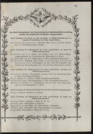 Verordnungs- und Anzeige-Blatt der k.k. General-Direction der österr. Staatsbahnen 19151231 Seite: 31