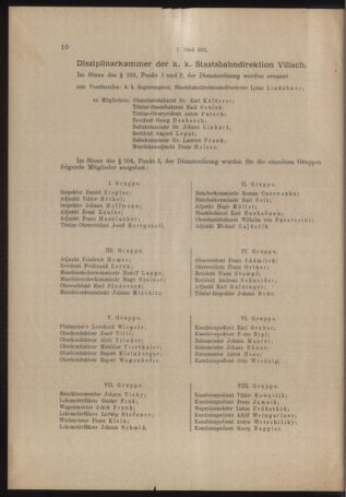 Verordnungs- und Anzeige-Blatt der k.k. General-Direction der österr. Staatsbahnen 19160105 Seite: 10