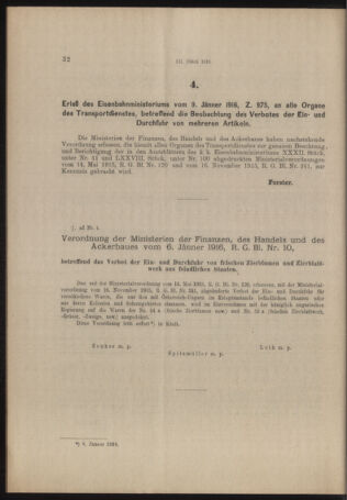 Verordnungs- und Anzeige-Blatt der k.k. General-Direction der österr. Staatsbahnen 19160112 Seite: 4