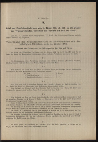 Verordnungs- und Anzeige-Blatt der k.k. General-Direction der österr. Staatsbahnen 19160112 Seite: 5