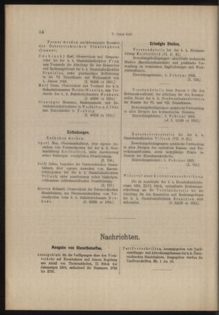 Verordnungs- und Anzeige-Blatt der k.k. General-Direction der österr. Staatsbahnen 19160122 Seite: 12