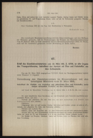 Verordnungs- und Anzeige-Blatt der k.k. General-Direction der österr. Staatsbahnen 19160324 Seite: 8