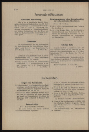 Verordnungs- und Anzeige-Blatt der k.k. General-Direction der österr. Staatsbahnen 19160522 Seite: 2