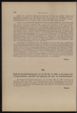 Verordnungs- und Anzeige-Blatt der k.k. General-Direction der österr. Staatsbahnen 19160527 Seite: 4