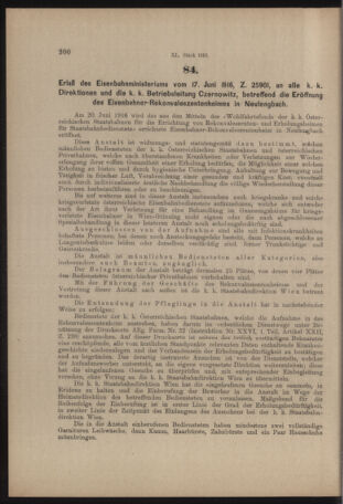 Verordnungs- und Anzeige-Blatt der k.k. General-Direction der österr. Staatsbahnen 19160624 Seite: 2