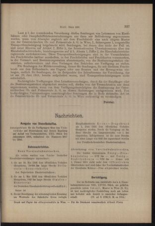 Verordnungs- und Anzeige-Blatt der k.k. General-Direction der österr. Staatsbahnen 19160701 Seite: 5