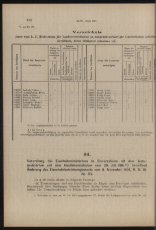 Verordnungs- und Anzeige-Blatt der k.k. General-Direction der österr. Staatsbahnen 19160722 Seite: 2