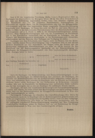 Verordnungs- und Anzeige-Blatt der k.k. General-Direction der österr. Staatsbahnen 19160805 Seite: 23