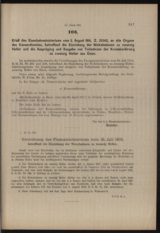 Verordnungs- und Anzeige-Blatt der k.k. General-Direction der österr. Staatsbahnen 19160805 Seite: 7