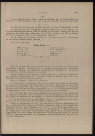 Verordnungs- und Anzeige-Blatt der k.k. General-Direction der österr. Staatsbahnen 19160826 Seite: 7