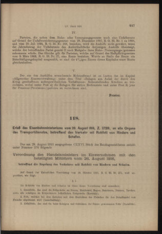 Verordnungs- und Anzeige-Blatt der k.k. General-Direction der österr. Staatsbahnen 19160902 Seite: 5