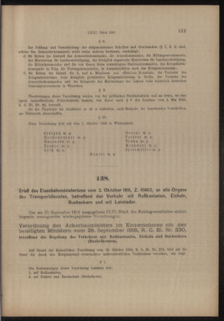 Verordnungs- und Anzeige-Blatt der k.k. General-Direction der österr. Staatsbahnen 19161004 Seite: 3