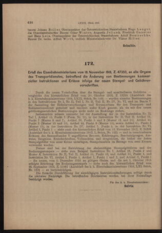 Verordnungs- und Anzeige-Blatt der k.k. General-Direction der österr. Staatsbahnen 19161125 Seite: 2