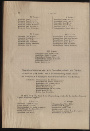 Verordnungs- und Anzeige-Blatt der k.k. General-Direction der österr. Staatsbahnen 19170105 Seite: 18