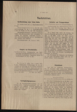 Verordnungs- und Anzeige-Blatt der k.k. General-Direction der österr. Staatsbahnen 19170105 Seite: 28