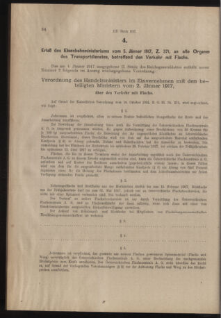 Verordnungs- und Anzeige-Blatt der k.k. General-Direction der österr. Staatsbahnen 19170108 Seite: 4