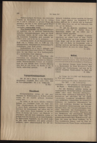 Verordnungs- und Anzeige-Blatt der k.k. General-Direction der österr. Staatsbahnen 19170120 Seite: 16