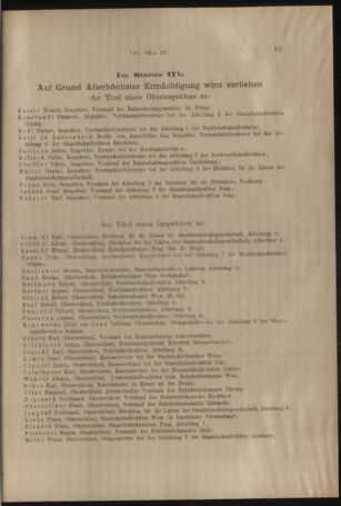 Verordnungs- und Anzeige-Blatt der k.k. General-Direction der österr. Staatsbahnen 19170125 Seite: 15