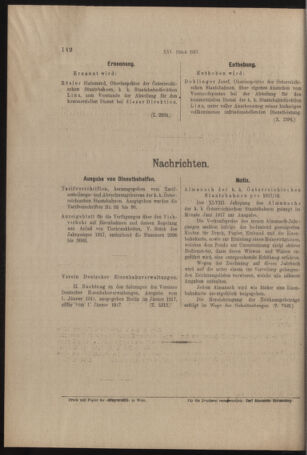 Verordnungs- und Anzeige-Blatt der k.k. General-Direction der österr. Staatsbahnen 19170224 Seite: 12