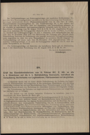 Verordnungs- und Anzeige-Blatt der k.k. General-Direction der österr. Staatsbahnen 19170224 Seite: 7