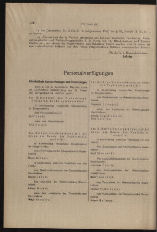 Verordnungs- und Anzeige-Blatt der k.k. General-Direction der österr. Staatsbahnen 19170224 Seite: 8