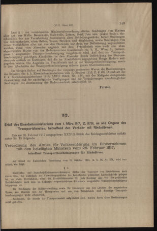 Verordnungs- und Anzeige-Blatt der k.k. General-Direction der österr. Staatsbahnen 19170303 Seite: 7