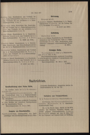 Verordnungs- und Anzeige-Blatt der k.k. General-Direction der österr. Staatsbahnen 19170317 Seite: 7